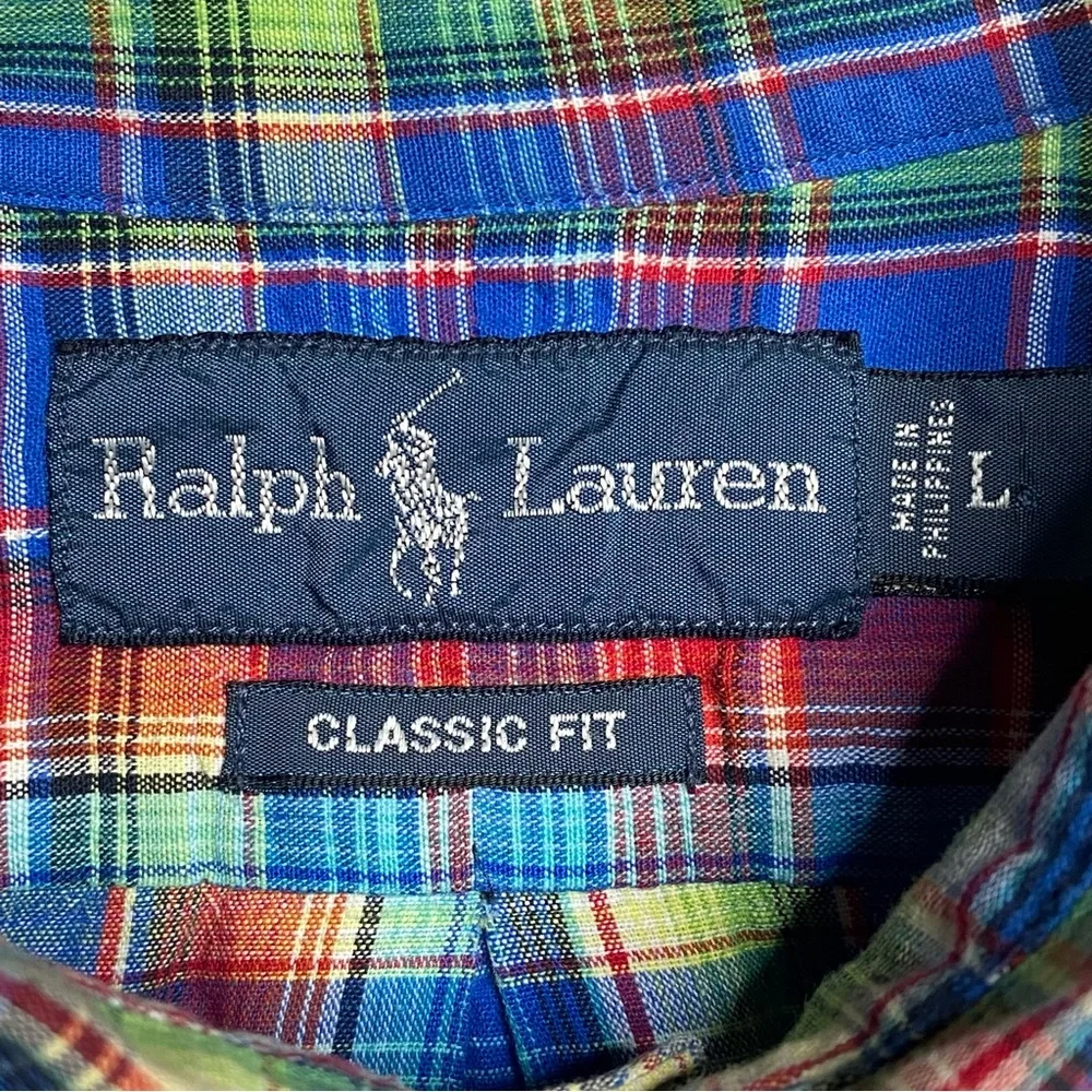 Polo Ralph Lauren Classic Plaid Long Sleeve Button Up Shirt